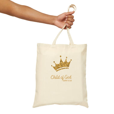 Spiritual Journey: Child of God Cotton Canvas Tote Bag