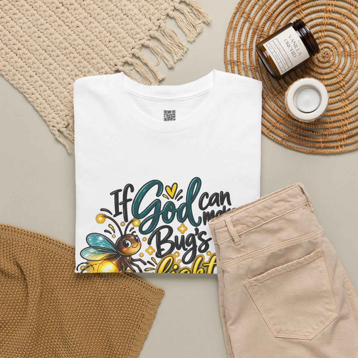 Firefly Faith T‑Shirt — "If God Can Make a Bug's Butt Light Up" Inspirational Tee