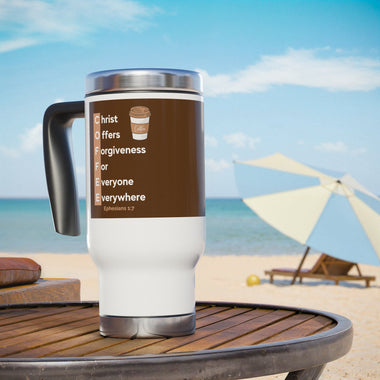 Inspirational 14 oz. Travel Mug, Coffee Lover Gift, Christian Mug, Eco-Friendly Mug, On-The-Go Coffee Cup, Ephesians 1:7