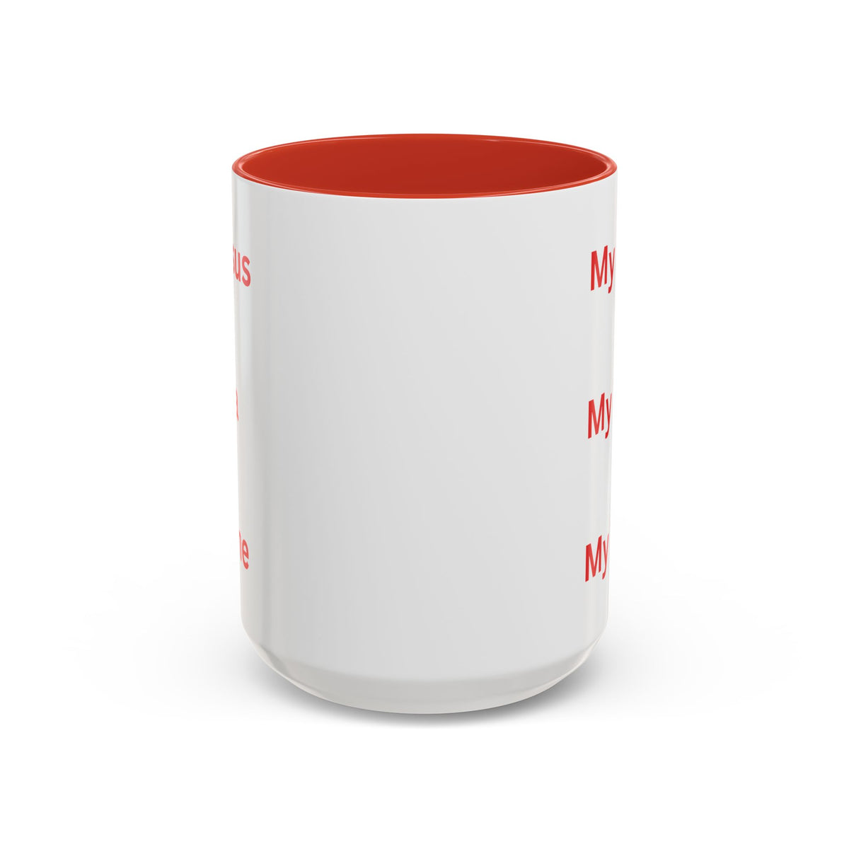 My Jesus, My Tea, My Time Red Two-Tone Ceramic Mug