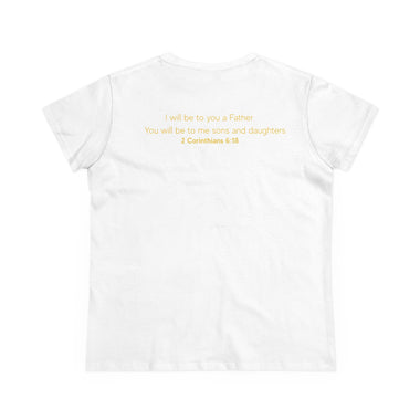 Daughter of the Most High King Inspirational Tee 2 Corinthians 6:18 Casual Cotton Short Sleeve Fitted Crew Neck Top for Women Summer Streetwear