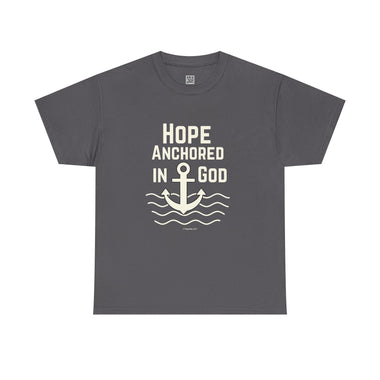 Black short sleeve shirt "Hope Anchored in God"