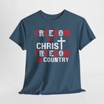 Faith & Freedom Tee - Unisex Cotton T-Shirt, Patriotic Apparel, Christian Gift, Freedom Statement Shirt, Independence Day Style