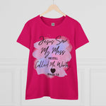 Jesus Saw My Mess and Still Called Me Worthy Women's Cotton Faith Tee - Inspirational Christian T-Shirt, Bible Verse Gift,  Uplifting Message Apparel, Everyday Wear