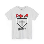 Safe At Home Unisex Heavy Cotton Tee - Baseball Diamond Cross Graphic