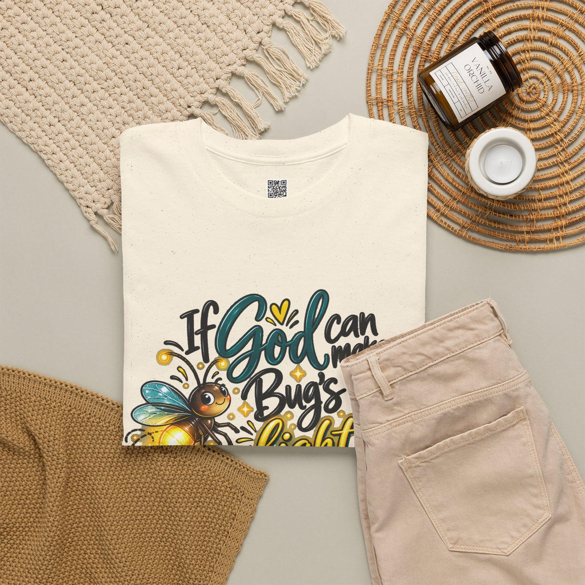 Firefly Faith T‑Shirt — "If God Can Make a Bug's Butt Light Up" Inspirational Tee