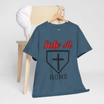Safe At Home Unisex Heavy Cotton Tee - Baseball Diamond Cross Graphic