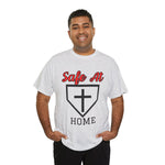 Safe At Home Unisex Heavy Cotton Tee - Baseball Diamond Cross Graphic