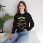 Christmas Sweatshirt "Coffee, Cookies & Christmas Cheer" – Holiday Lights, Psalm 107:9