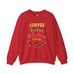 Christmas Sweatshirt "Coffee, Cookies & Christmas Cheer" – Holiday Lights, Psalm 107:9