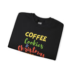 Christmas Sweatshirt "Coffee, Cookies & Christmas Cheer" – Holiday Lights, Psalm 107:9