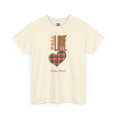 Fall Love Unisex Heavy Cotton Tee, Comfy Casual Shirt, Gifts for Him & Her, Autumn Fashion, Inspirational T-Shirt
