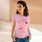 Love Is...1 Corinthians 13:4-7 Women's mid-weight cotton t-shirt. Love-Themed Women's Cotton Tee, Heart Graphic Shirt, Gift for Her
