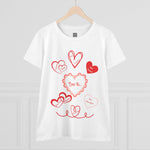 Love Is...1 Corinthians 13:4-7 Women's mid-weight cotton t-shirt. Love-Themed Women's Cotton Tee, Heart Graphic Shirt, Gift for Her