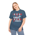 Faith & Freedom Tee - Unisex Cotton T-Shirt, Patriotic Apparel, Christian Gift, Freedom Statement Shirt, Independence Day Style