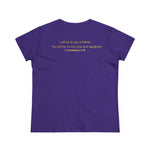 Daughter of the Most High King Inspirational Tee 2 Corinthians 6:18 Casual Cotton Short Sleeve Fitted Crew Neck Top for Women Summer Streetwear