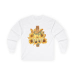 Faith That Stays Sunflower Cross Long Sleeve Tee