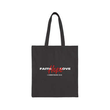 Faith Hope Love Cotton Canvas Tote Bag
