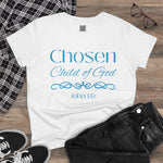 Chosen Child of God Shirt – John 1:12 Women's Casual Short-Sleeve Tee, Women's apparel