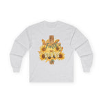 Faith That Stays Sunflower Cross Long Sleeve Tee