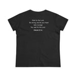 God's Timing is Perfect T-Shirt Women's 100% Cotton Tee - Psalm 27:14 Short Sleeve T-Shirt Streetwear Faithful Design