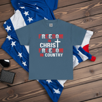 Faith & Freedom Tee - Unisex Cotton T-Shirt, Patriotic Apparel, Christian Gift, Freedom Statement Shirt, Independence Day Style