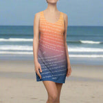 T-shirt Tank Dress with colorful Lord's Prayer text design